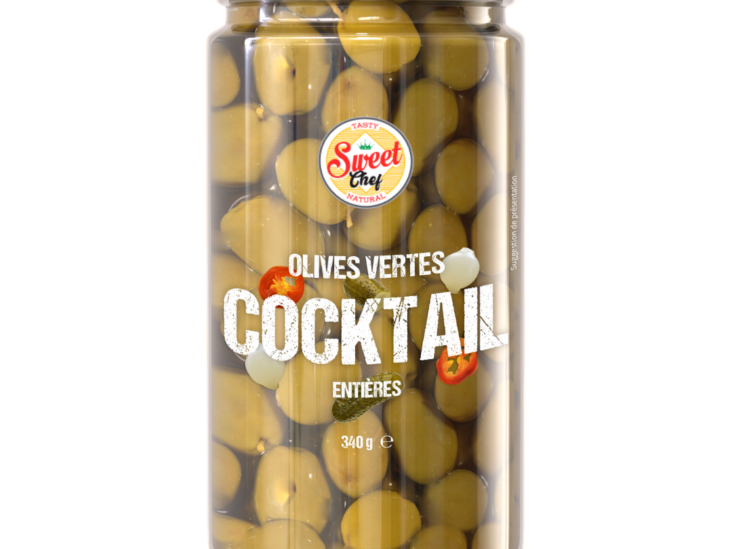 OLIVES VERTES COCKTAIL – ENTIERES (190g)