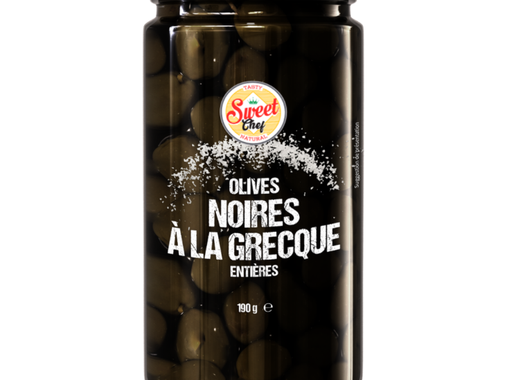 OLIVES NOIRES À LA GRECQUE – ENTIERES (235g)